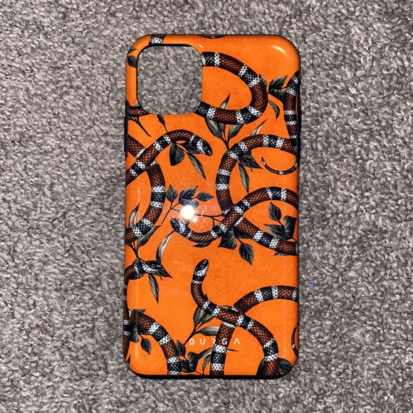 iPhone 11 Pro Max Burga Ultra Protective Orange Snakes Phone Case Bitter Apricot - Picture 3 of 11